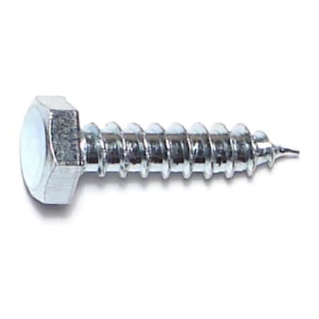 Midwest Fastener Lag Screw, 3/4 in, 8 in, Steel, Zinc Plated Hex Hex Drive, 20 PK 01365